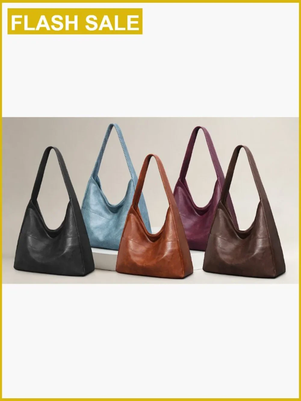 Slouchy Hobo Bag Vegan Leather Shoulder Tote Purse Womens Everyday